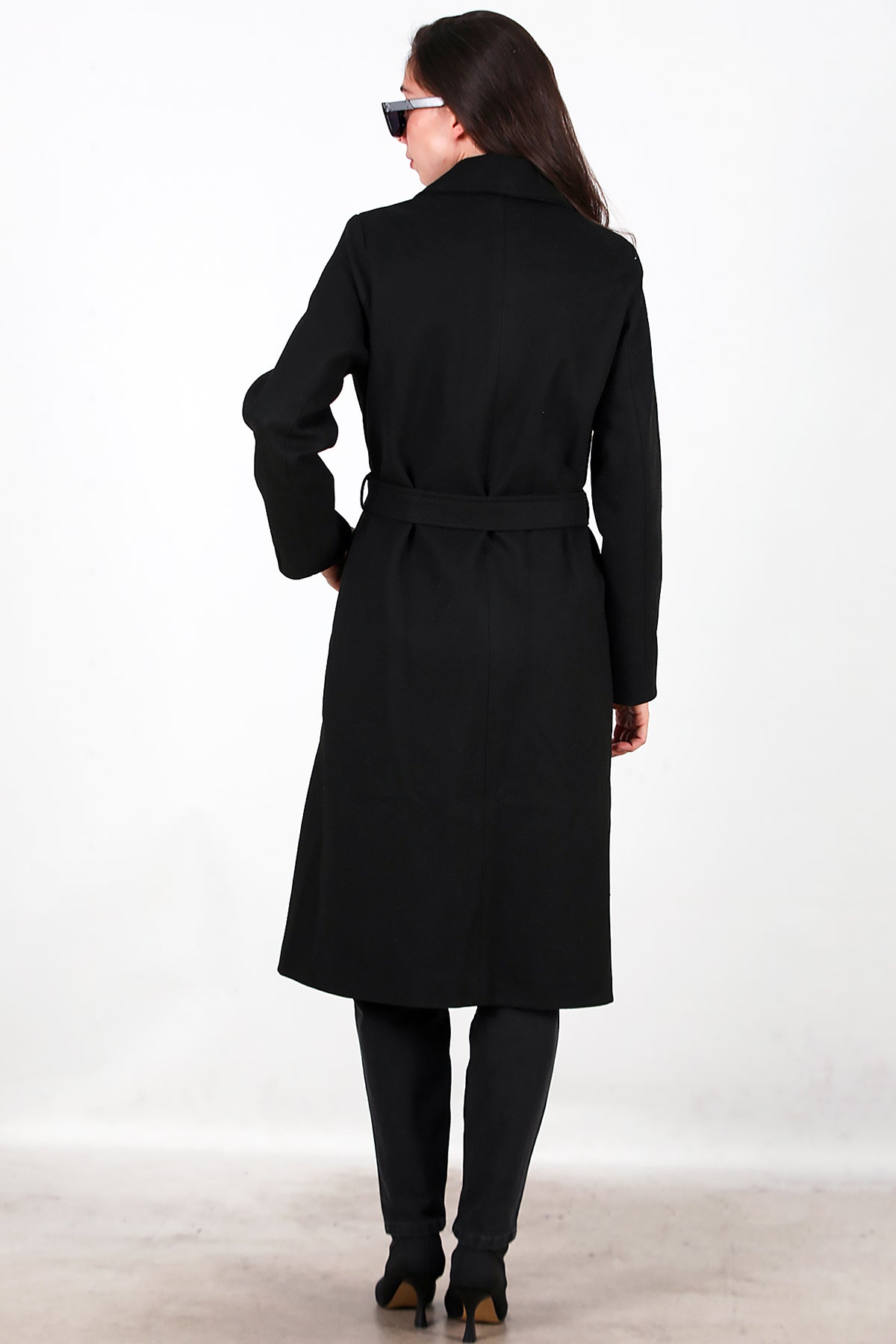 Kadın Kaşe Kaban Siyah