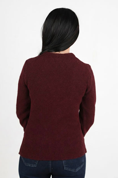 Elegia Kadın Fularlı Kazak Bordo