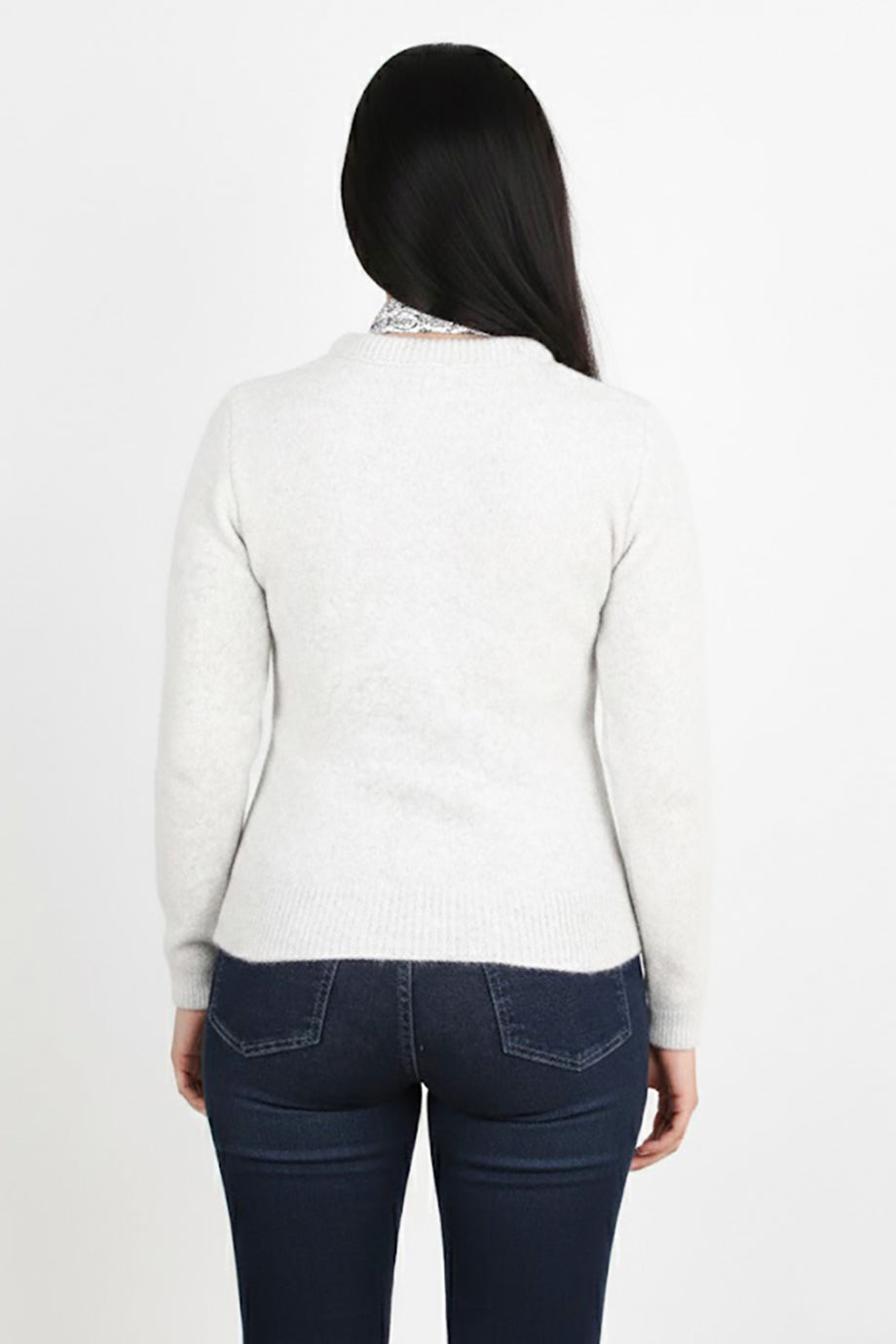 Elegia Kadın Fularlı Kazak Gri