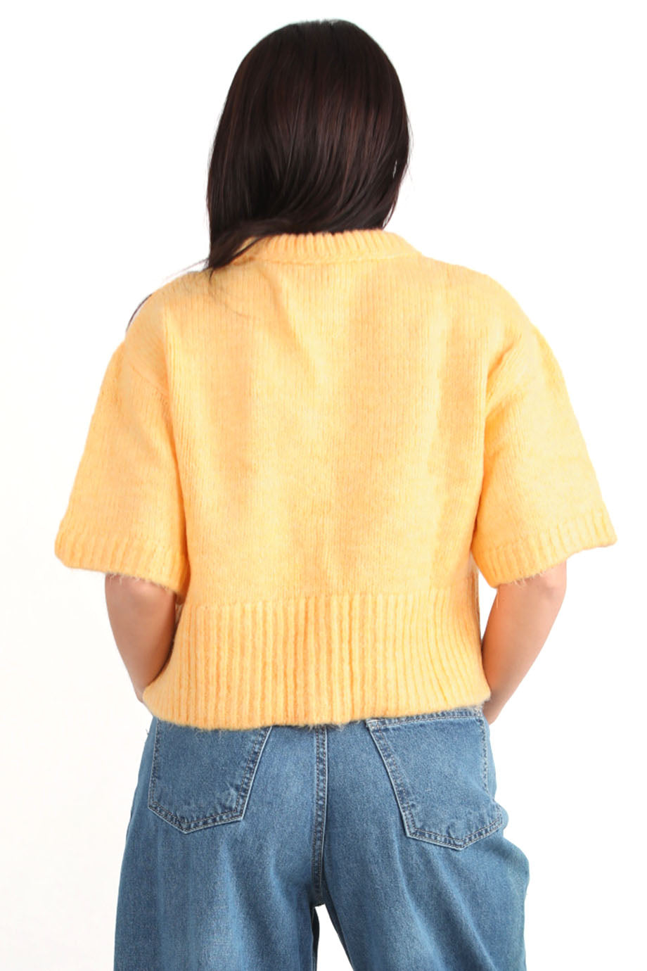 Pureva Kadın Yarım Kol Örme Kazak Turuncu