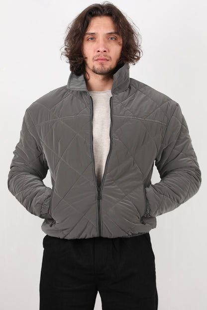 Quilted Erkek Kapiton Mont Füme
