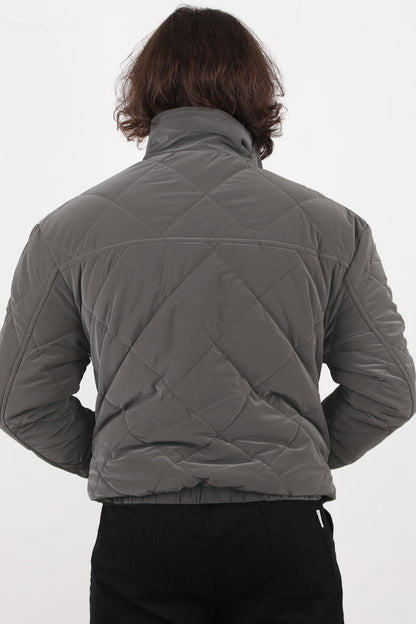 Quilted Erkek Kapiton Mont Füme