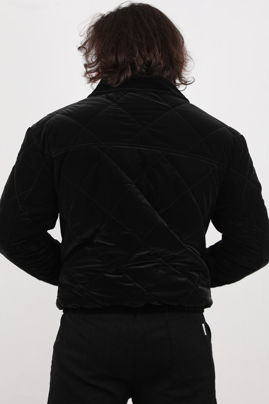 Quilted Erkek Kapiton Mont Siyah
