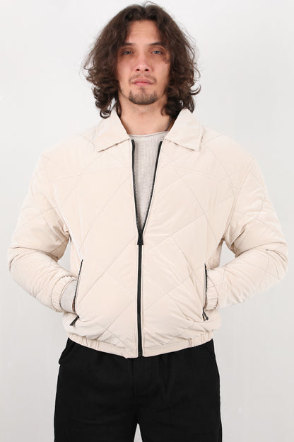 Quilted Erkek Kapiton Mont Taş