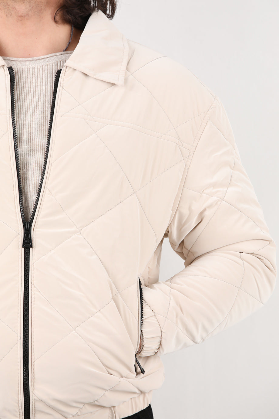 Quilted Erkek Kapiton Mont Taş