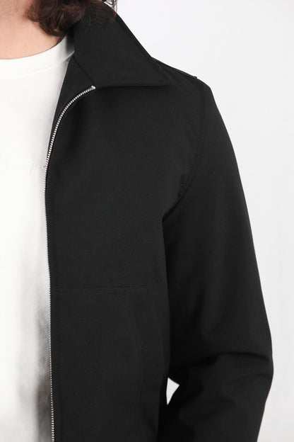 Sentinel Erkek Gabardin Pilot Yaka Mont Siyah