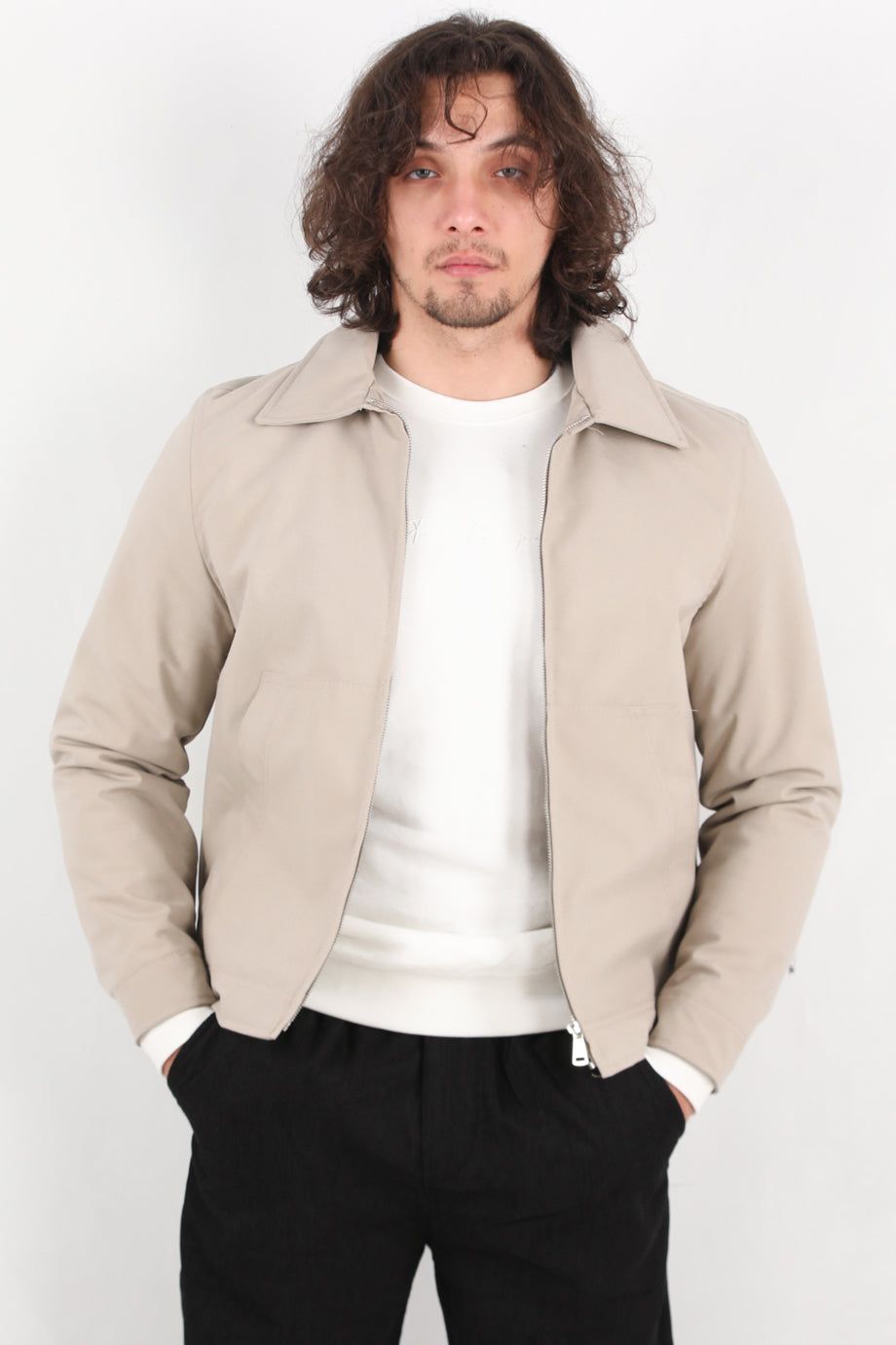 Sentinel Erkek Gabardin Pilot Yaka Mont Taş