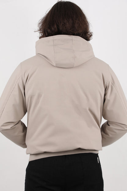 Gabahood Erkek Gabardin Kapşonlu Mont Vizon