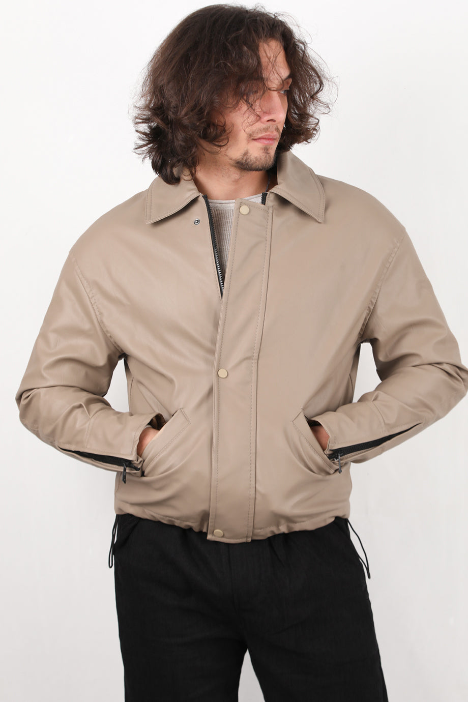 Leatherman Erkek Deri Mont Vizon