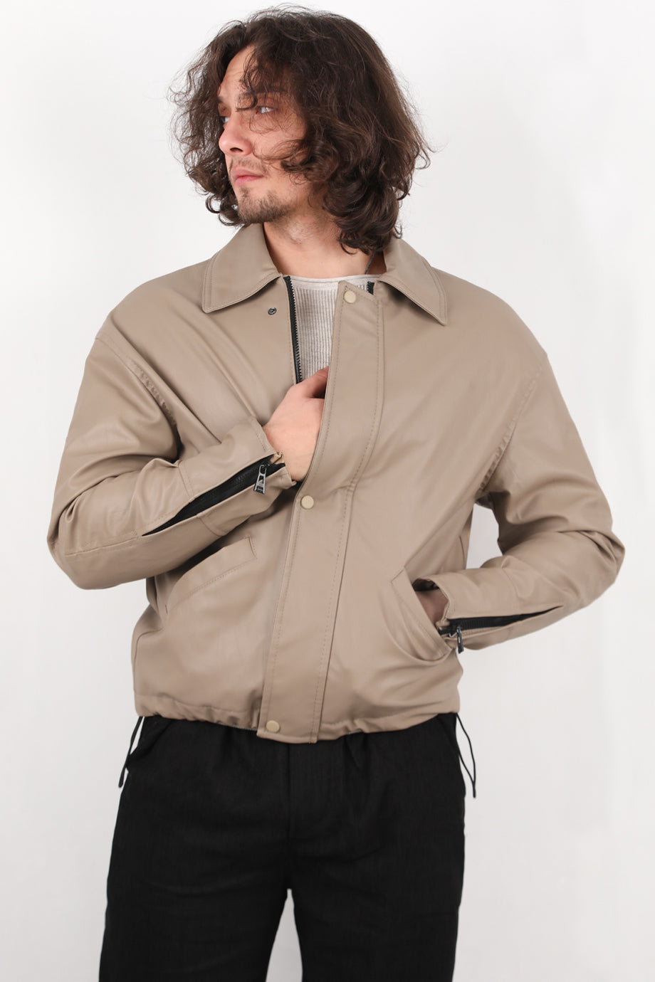 Leatherman Erkek Deri Mont Vizon