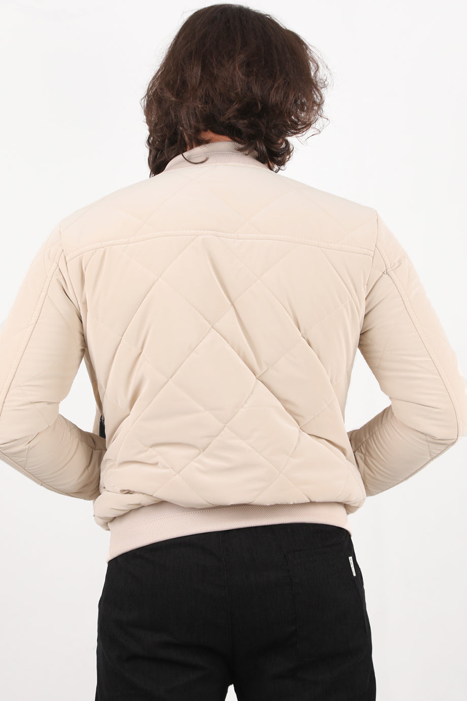 Ribbed Erkek Kol Bel Manşetli Mont Taş