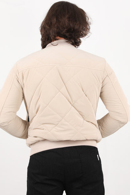 Ribbed Erkek Kol Bel Manşetli Mont Taş