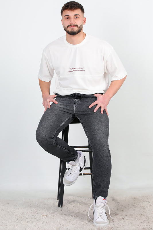 Erkek Boyfriend Kot Pantolon Siyah