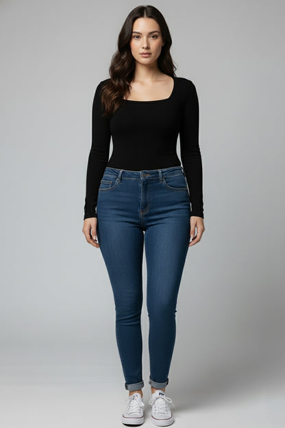 Büyük Beden Likralı Kot Pantolon Lacivert