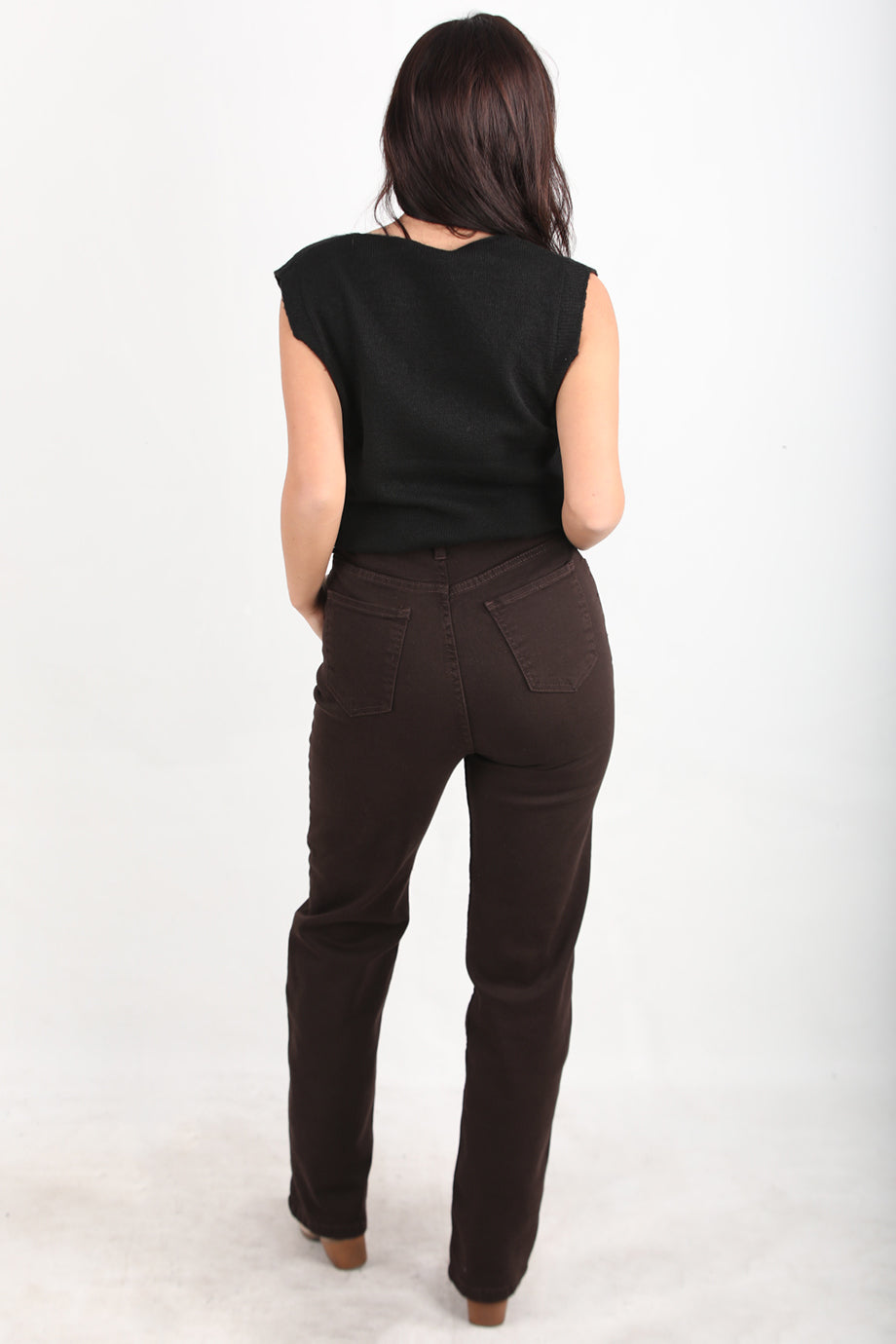 Flareda Kadın Yarım Palazza Kot Pantolon Siyah