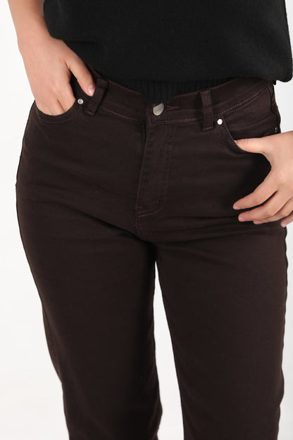 Flareda Kadın Yarım Palazza Kot Pantolon Siyah