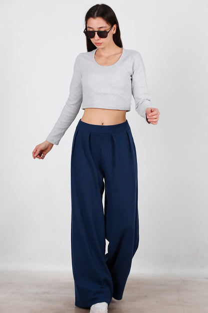 Kadın Selanik Bol Paça Pantolon Lacivert