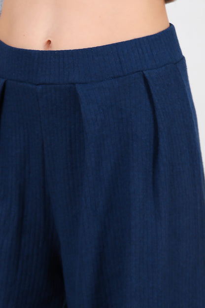 Kadın Selanik Bol Paça Pantolon Lacivert