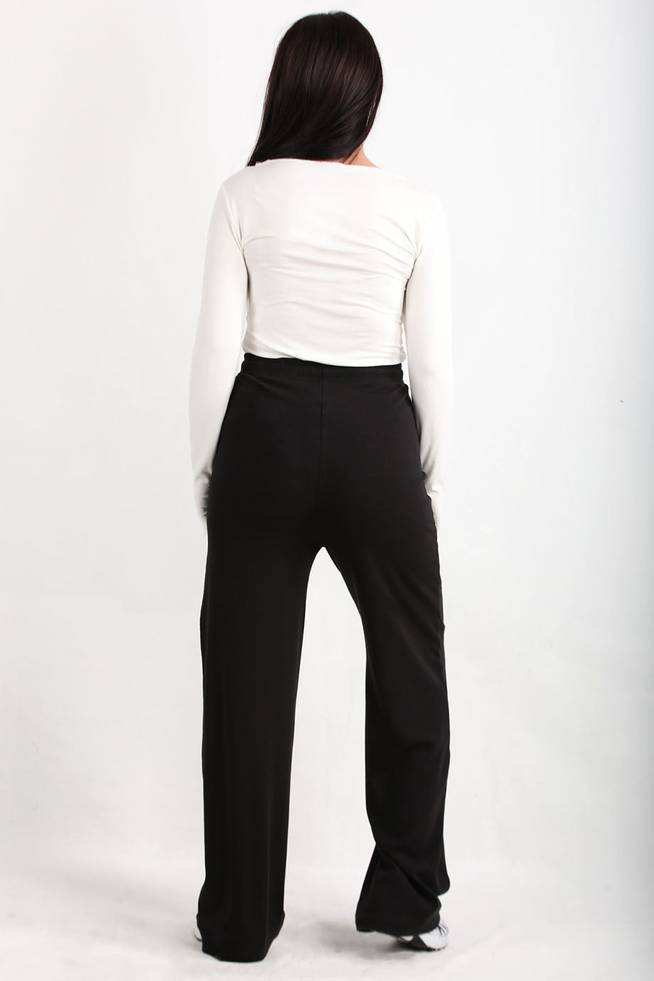 Wideon Kadın Bol Paça Pantolon Siyah