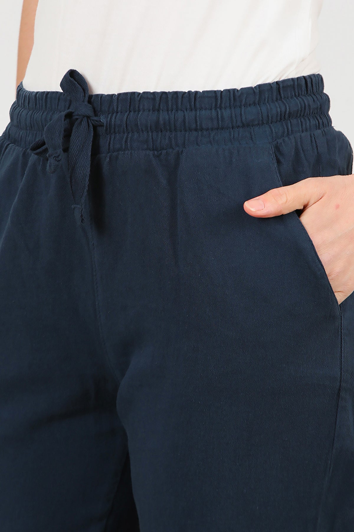 Kadın Paça Püsküllü Pantolon Lacivert