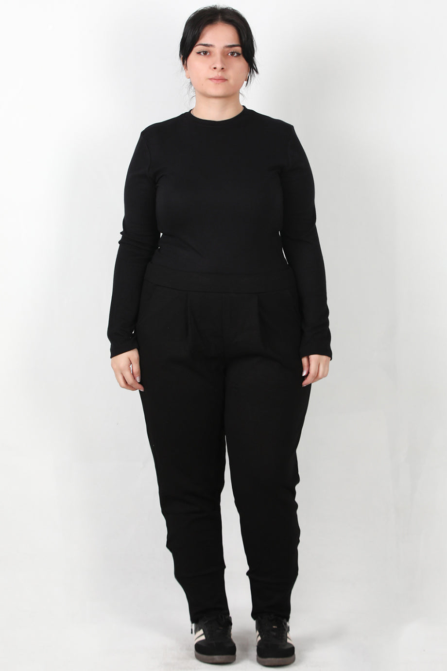 Zyra Büyük Beden Paça Fermuar Detay Pantolon Siyah