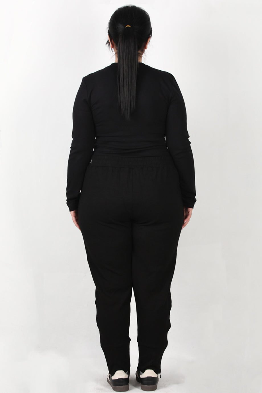 Zyra Büyük Beden Paça Fermuar Detay Pantolon Siyah