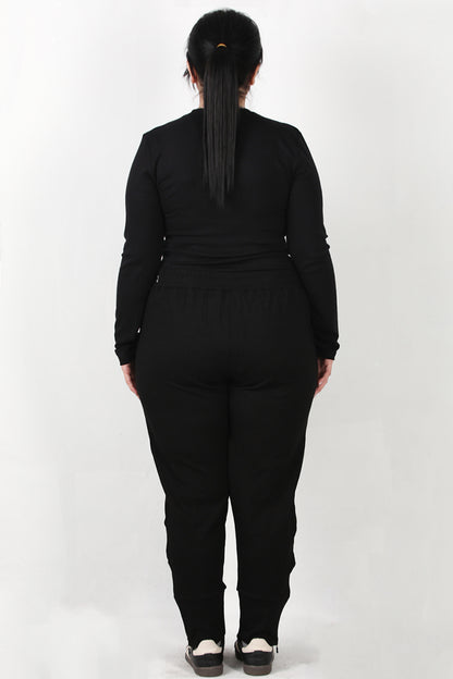Zyra Büyük Beden Paça Fermuar Detay Pantolon Siyah