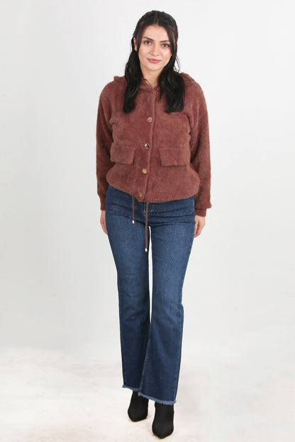 Tasseljean Kadın Taşlı Paça Püsküllü Kot Pantolon