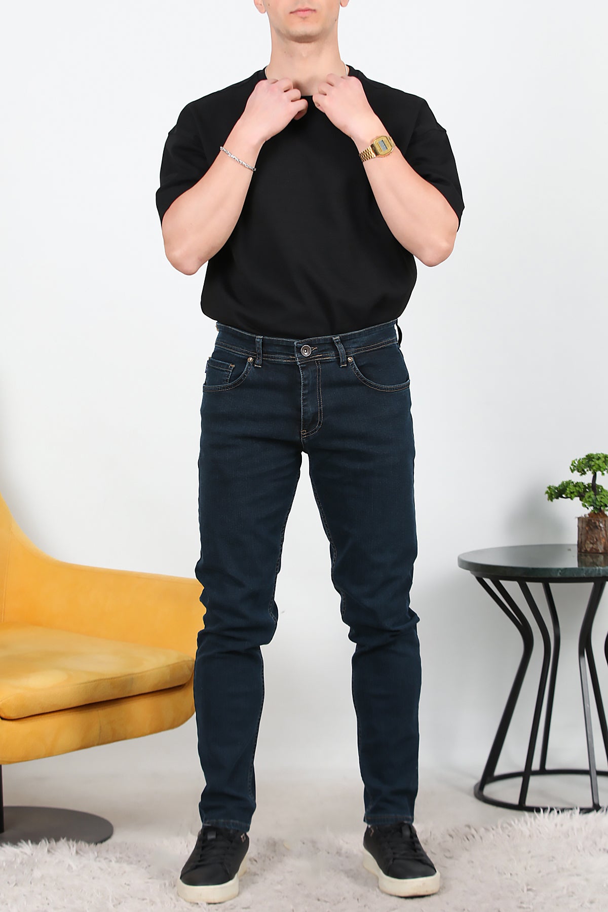 Erkek Skinny Likralı Pantolon Kot