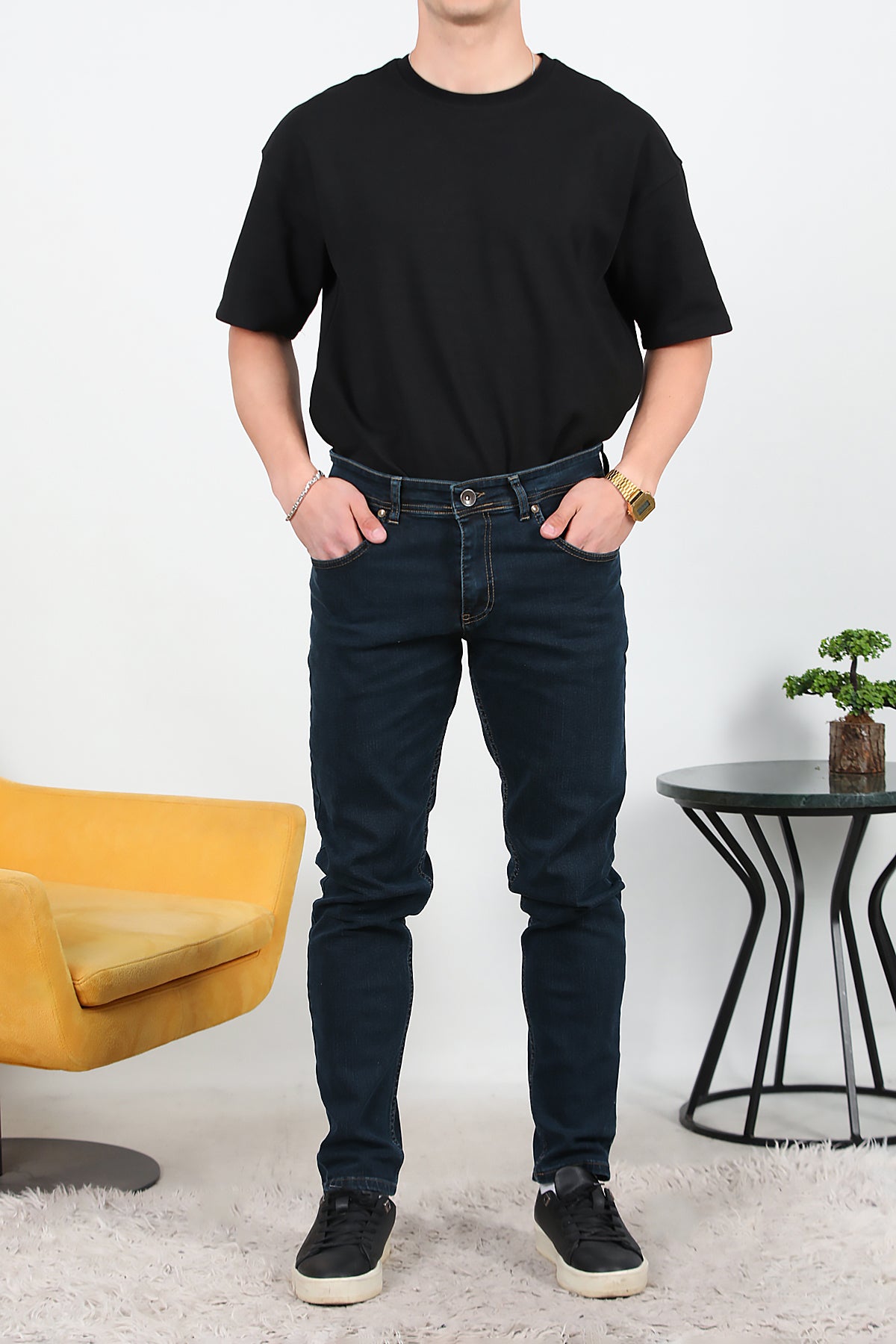 Erkek Skinny Likralı Pantolon Kot