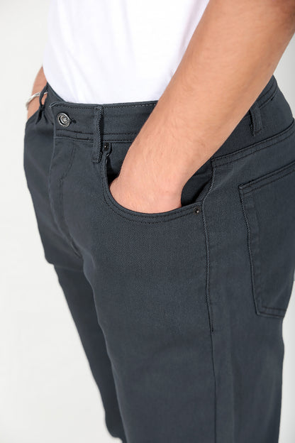 Erkek Boru Paça Kot Pantolon Füme