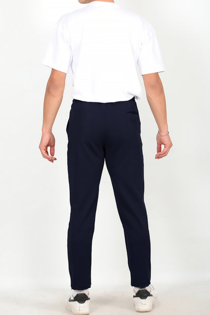 Erkek Düğmeli Jogger Pantolon Lacivert