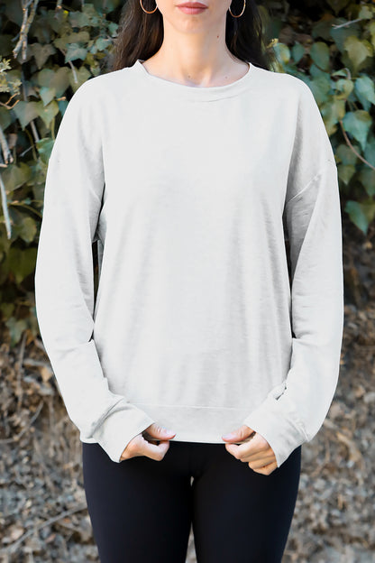 Kadın Oversize Bisiklet Yaka Sweat Taş