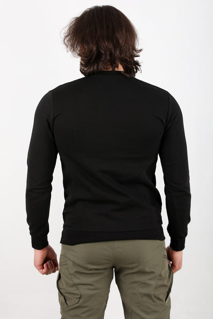 Statement  Erkek Bisiklet Yaka Faır Yazı Baskılı Sweat Siyah