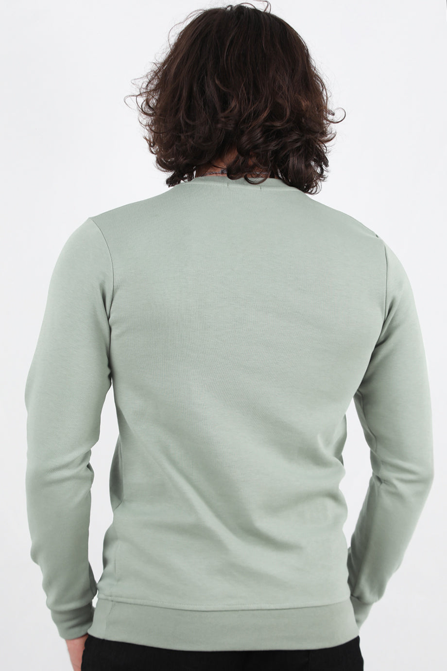 Statement  Erkek Bisiklet Yaka Faır Yazı Baskılı Sweat Yeşil