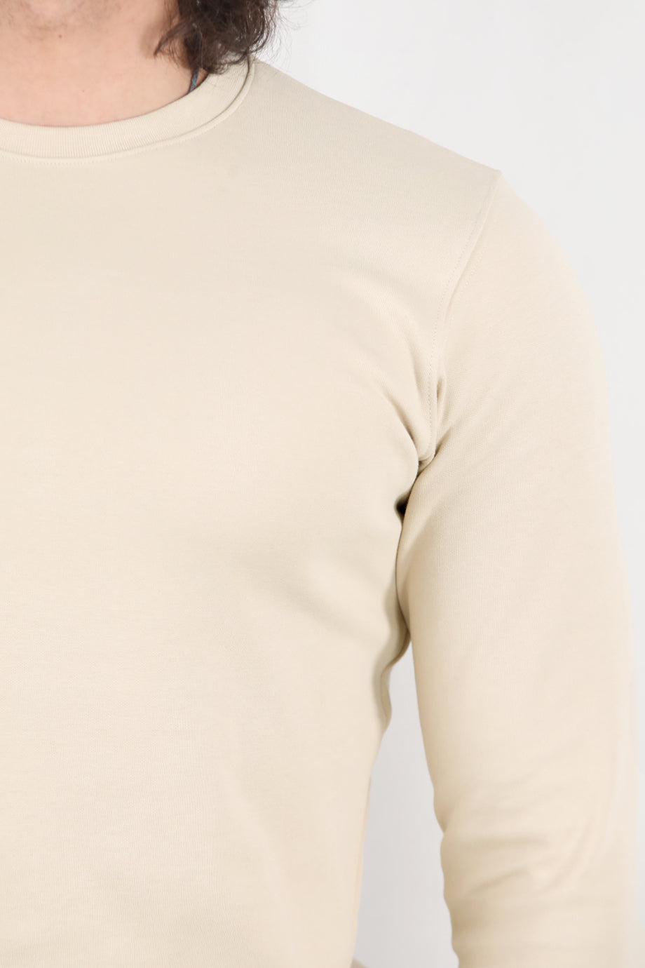 Athrex Erkek Bisiklet Yaka Sweat Taş