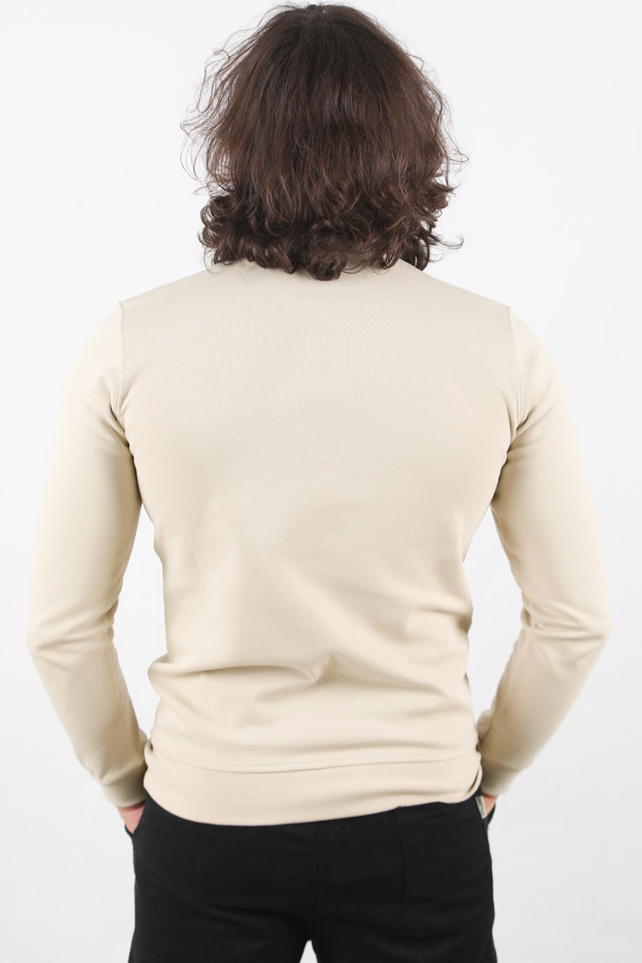 Athrex Erkek Bisiklet Yaka Sweat Taş