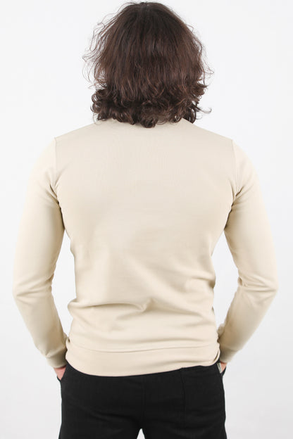 Athrex Erkek Bisiklet Yaka Sweat Taş