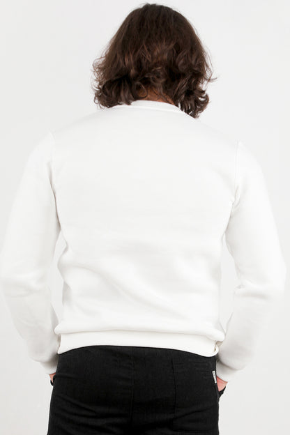 Flexor Erkek Bisiklet Yaka Sweat Ekru