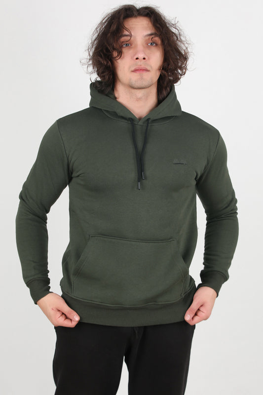 Forge Erkek 3iplik Kapşonlu Sweat Haki