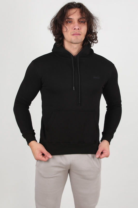 Forge Erkek 3iplik Kapşonlu Sweat Siyah