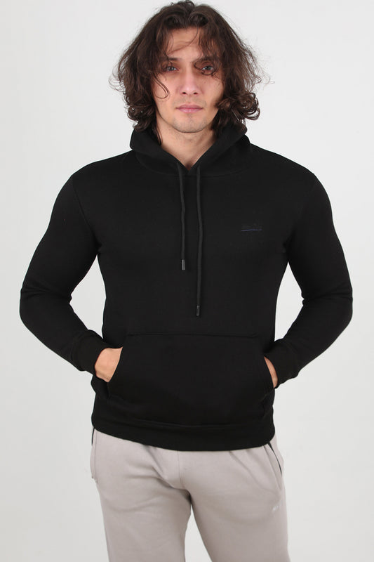 Forge Erkek 3iplik Kapşonlu Sweat Siyah