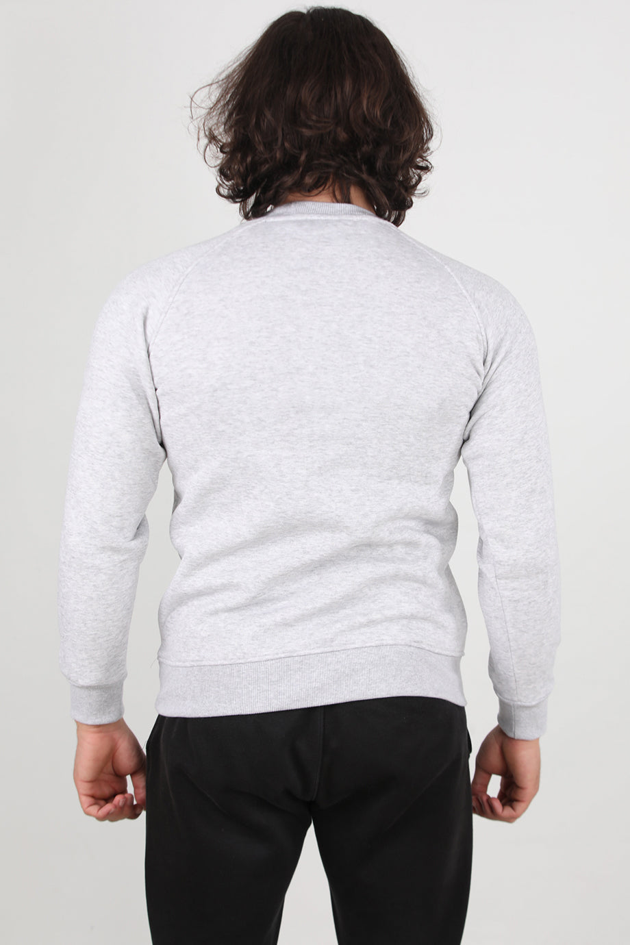 Trimcrew Erkek 3iplik Omuz Çimalı Sweat Açık Gri