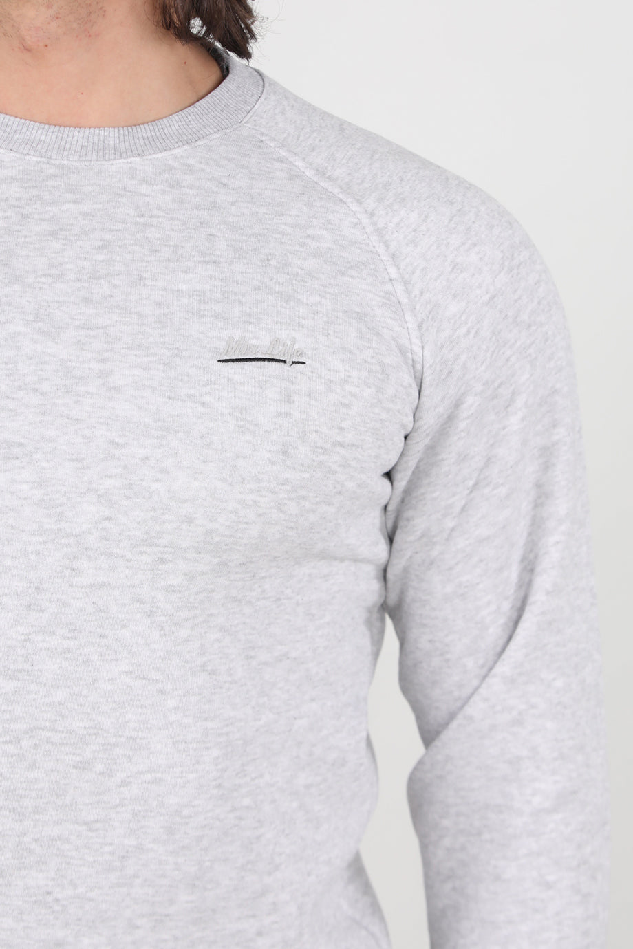 Trimcrew Erkek 3iplik Omuz Çimalı Sweat Açık Gri