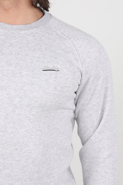 Trimcrew Erkek 3iplik Omuz Çimalı Sweat Açık Gri