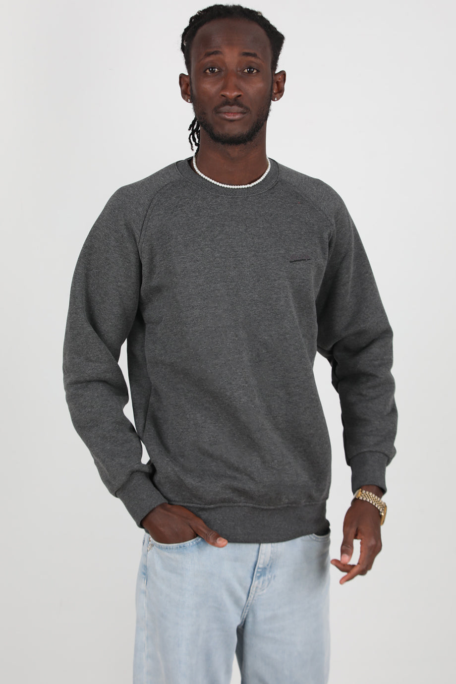 Trimcrew Erkek 3iplik Omuz Çimalı Sweat Antrasit