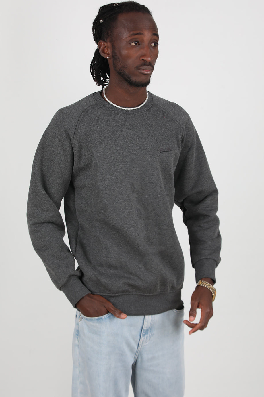 Trimcrew Erkek 3iplik Omuz Çimalı Sweat Antrasit
