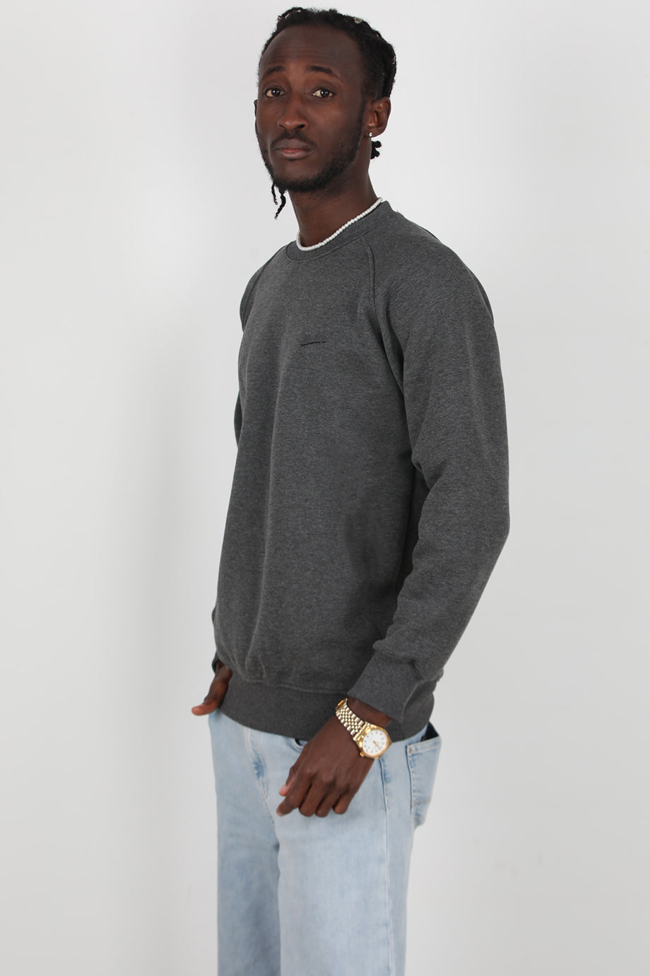 Trimcrew Erkek 3iplik Omuz Çimalı Sweat Antrasit