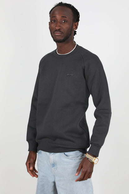 Trimcrew Erkek 3iplik Omuz Çimalı Sweat Füme