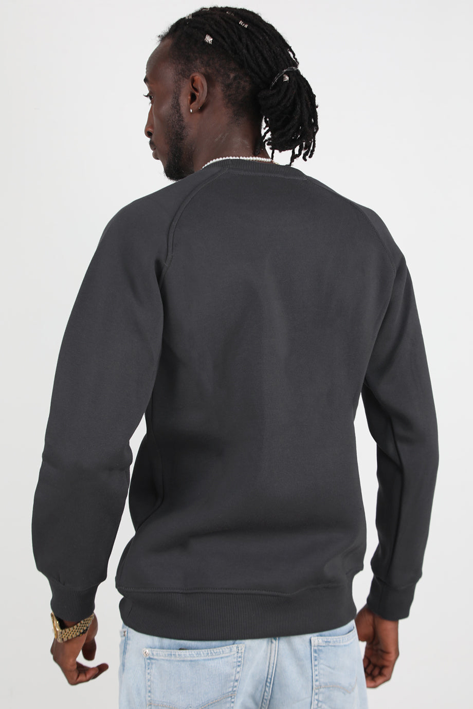 Trimcrew Erkek 3iplik Omuz Çimalı Sweat Füme